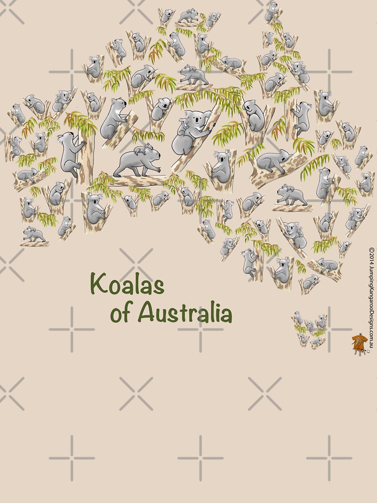 Cute Koalas Australia Map by JumpingKangaroo