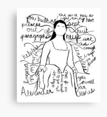 Eliza-- Words Canvas Print