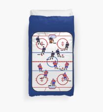 Pixel Art Hockey Rink Duvet Cover