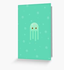 Lime Jellyfish Greeting Card