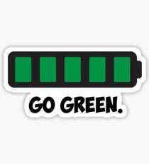 "Go Green" Energy Conservation Logo Sticker