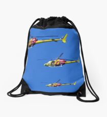 Helicopter Trio Drawstring Bag