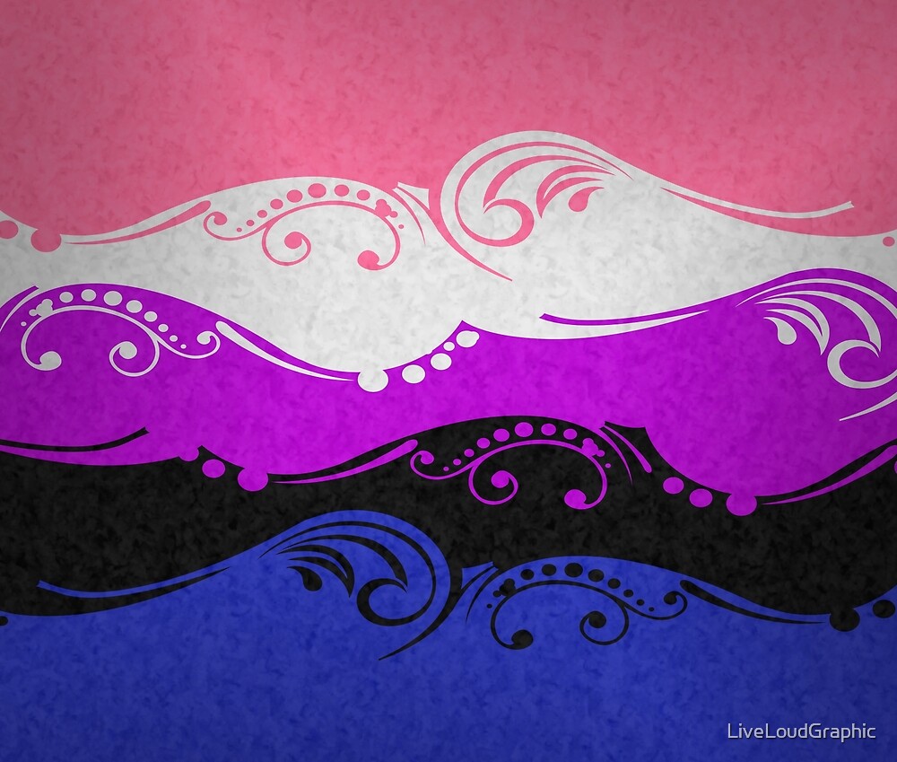 "Gender Fluid Ornamental Flag" by LiveLoudGraphic | Redbubble