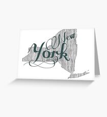 New York State Typography Greeting Card