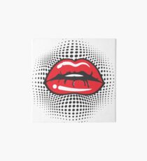 Red Retro Lips Art Board