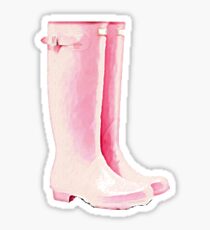 Pink Rain Boots Sticker