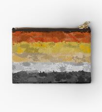 Bear Paint Splatter Flag Zipper Pouch
