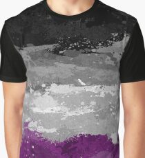 Asexual Paint Splatter Flag Graphic T-Shirt