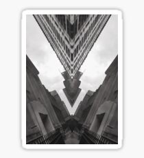 Black and White Abstract Art - City Four Sticker