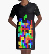 Tetris blocks Graphic T-Shirt Dress