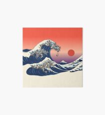 The Great Wave of Pug Art Board