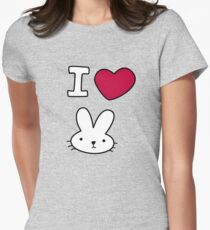 I<3Bunny Women's Fitted T-Shirt
