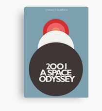 Stanley Kubrick, 2001 A Space Odyssey, minimal movie poster, sci-fi, fantasy classic film, blue version Canvas Print