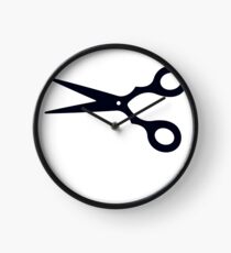 Black Scissors Clock