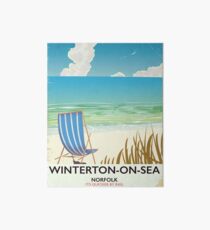 Winterton-on-Sea Norfolk Beach travel poster Card Art Board