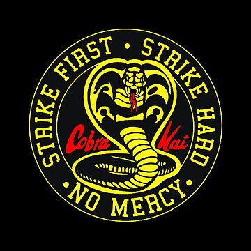 Boy's Cobra Kai Metal Snake Logo T-shirt - Black - X Small : Target