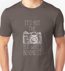 Camera white ink Unisex T-Shirt