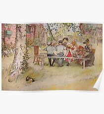 Carl Larsson Breakfast Under The Big Birch Poster