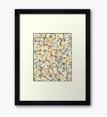 Mango Symphony Yellow Abstract Pattern Framed Print