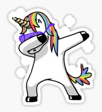 Dabbing Unicorn Shirt Dab Hip Hop Funny Magic Sticker