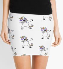 Dabbing Unicorn Shirt Dab Hip Hop Funny Magic Mini Skirt