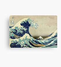 Hokusai, The Great Wave off Kanagawa, Japan, Japanese, Wood block, print Metal Print