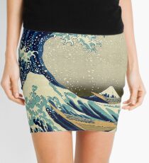 Hokusai, The Great Wave off Kanagawa, Japan, Japanese, Wood block, print Mini Skirt