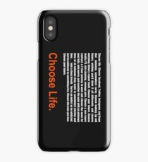 T2 Trainspotting Choose Life iPhone Case