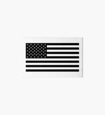 American Flag, STARS & STRIPES, USA, America, Black on white Art Board