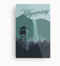 Wyoming Travel Poster Metal Print