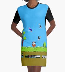 Duck Hunt Retro Video Game Art Nintendo Graphic T-Shirt Dress