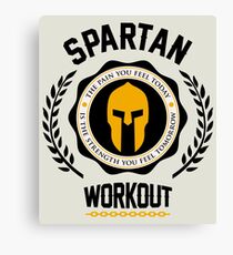 Spartan Workout Motivation Canvas Print