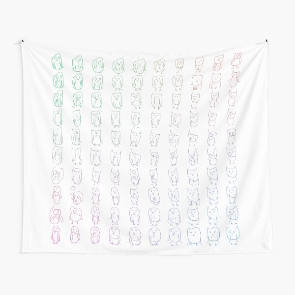 Generative Owls Tapestry