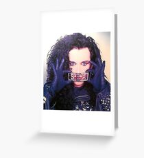 Pete Burns Sex Medalion Greeting Card
