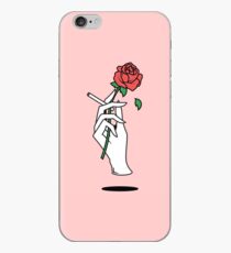 Hand, die Zigarette und Rose hält iPhone-Hülle & Cover
