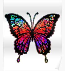 Psychedelischer Schmetterling Poster