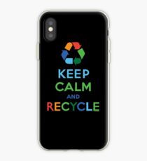 Ruhe bewahren und recyceln - dunkel iPhone-Hülle & Cover