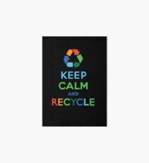 Ruhe bewahren und recyceln - dunkel Galeriedruck