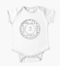 Body de manga corta para bebé ocultista I (BLANCO)
