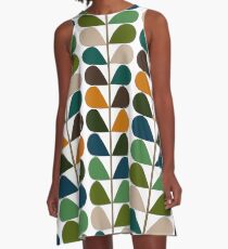Retro 60s Mid Century Modern Pattern 2 A-Line Dress