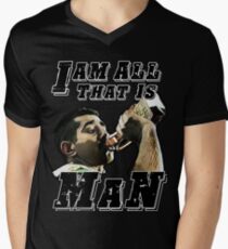 Camiseta para hombre de cuello en v Yo soy todo lo que es hombre