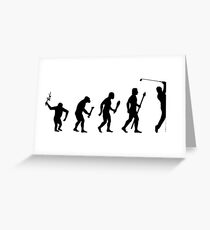 Die Evolution des Golfs Grußkarte
