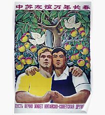 Chinesisch-sowjetische Zusammenarbeit Poster