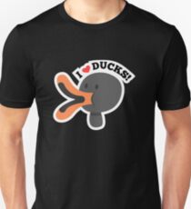 I heart love Ducks - Duck Animal Lover - Pet Owner Unisex T-Shirt