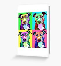 Pit Bull Pop Art Greeting Card