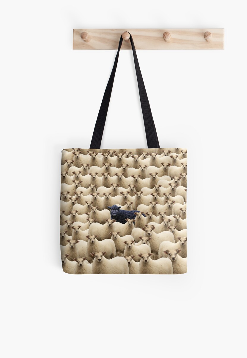 "Black Sheep" Tote Bag by MilicaTepavac Redbubble
