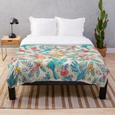 Whimsical Summer Flight Throw Blanket