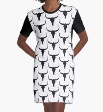 Longhorn Skull Graphic T-Shirt Dress