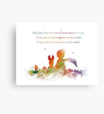 Little Prince Fox Canvas Print