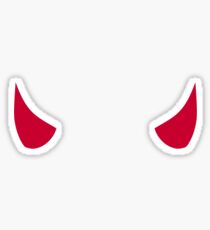 Red devil horns Sticker